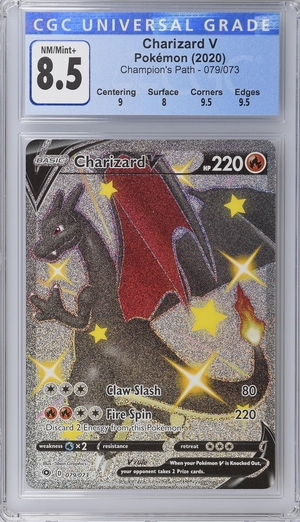 English Charizard V Secret Rare Holo 079/073