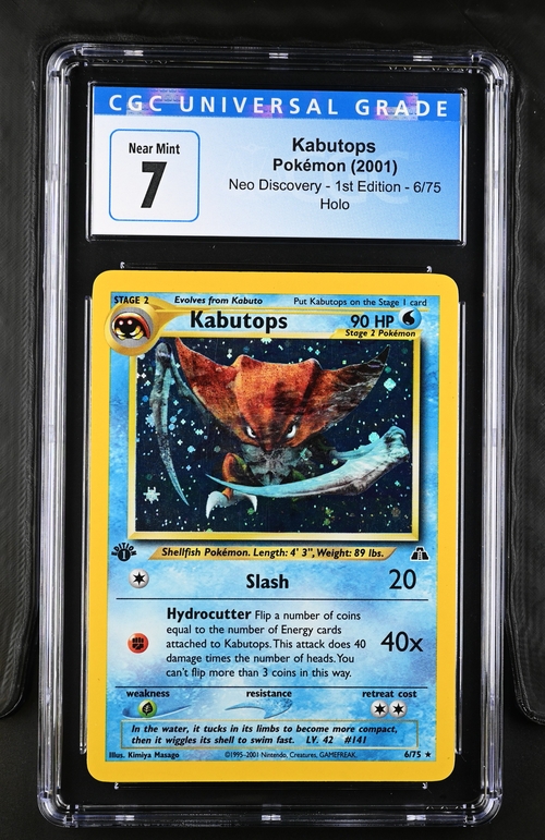 2001 Kabutops 6/75- Holo- Neo Discovery - 1st Ed.