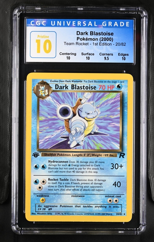 English Dark Blastoise Rare 20/82 (Pristine 10)