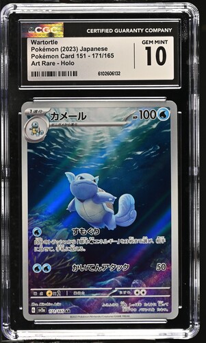 Japanese Wartortle Art Rare Holo 171/165
