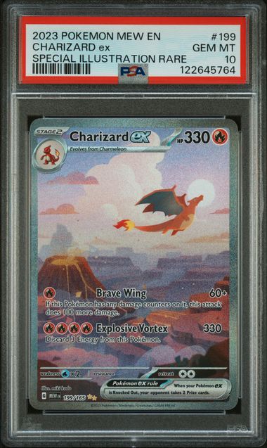 2023 Pokemon Mew EN-151 Charizard EX Special Illustration Rare 199