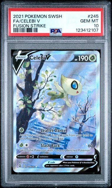 2021 Pokemon Sword & Shield Fusion Strike Full Art/Celebi V 245