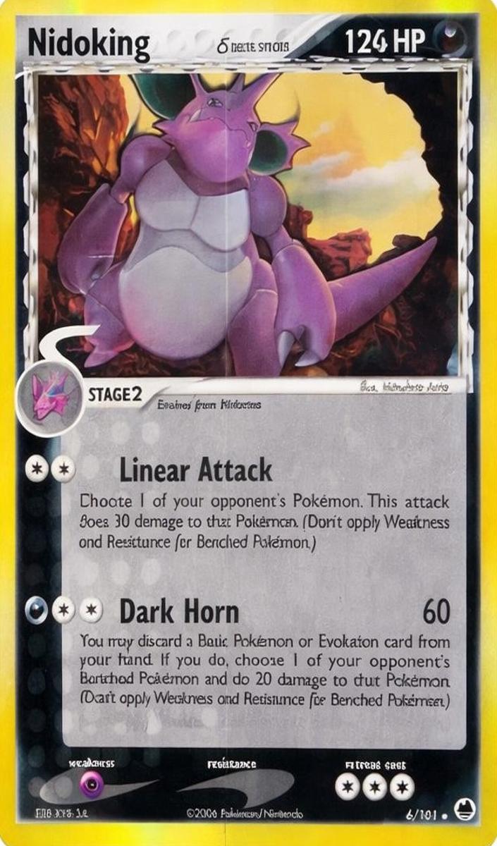 2006 Pokemon EX Dragon Frontiers Nidoking-Holo 6