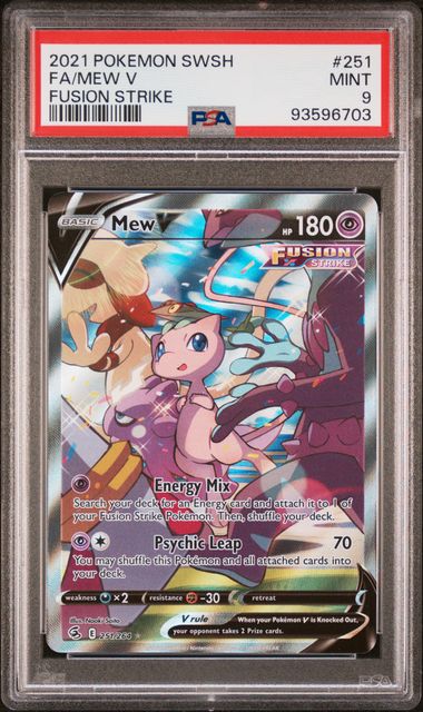 2021 Pokemon Sword & Shield Fusion Strike Full Art/Mew V 251